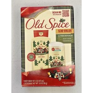 Old Spice Lumbersnack Gift Set Holiday Limited Edition Body Wash Deodorant Pine